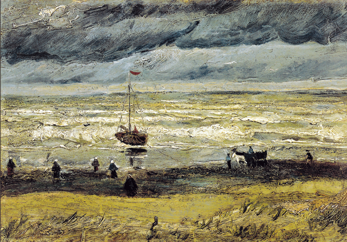  文森特·威廉·梵高  Vincent Willen Van Gogh ——海滨 1882